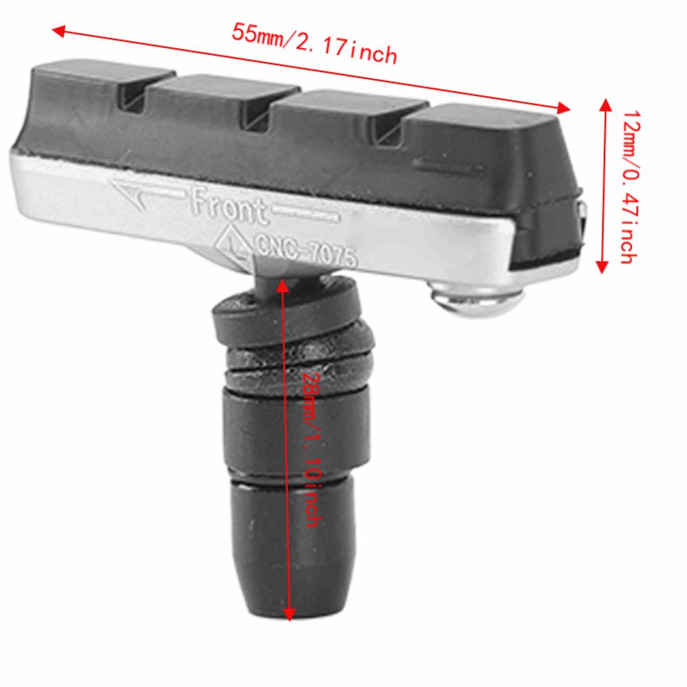 1 Pair Rubber Pad and Aluminum Alloy Bike Brake Pads Mountain Bike Brake Pads  Daily Riding Repair
