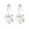 Metal Leaf Flower Geometric Earrings Women's Popular Exaggerated Dangle Earrings Banquet Zircon Accessories DigadaguZAA