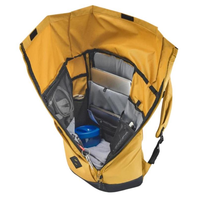 DECATHLON 23L Quechua NH Escape 500 Roll Top Hiking Bag Outdoor Bag School Bag Backpack Polyester Yellow Ochre Unisex Couple Style
