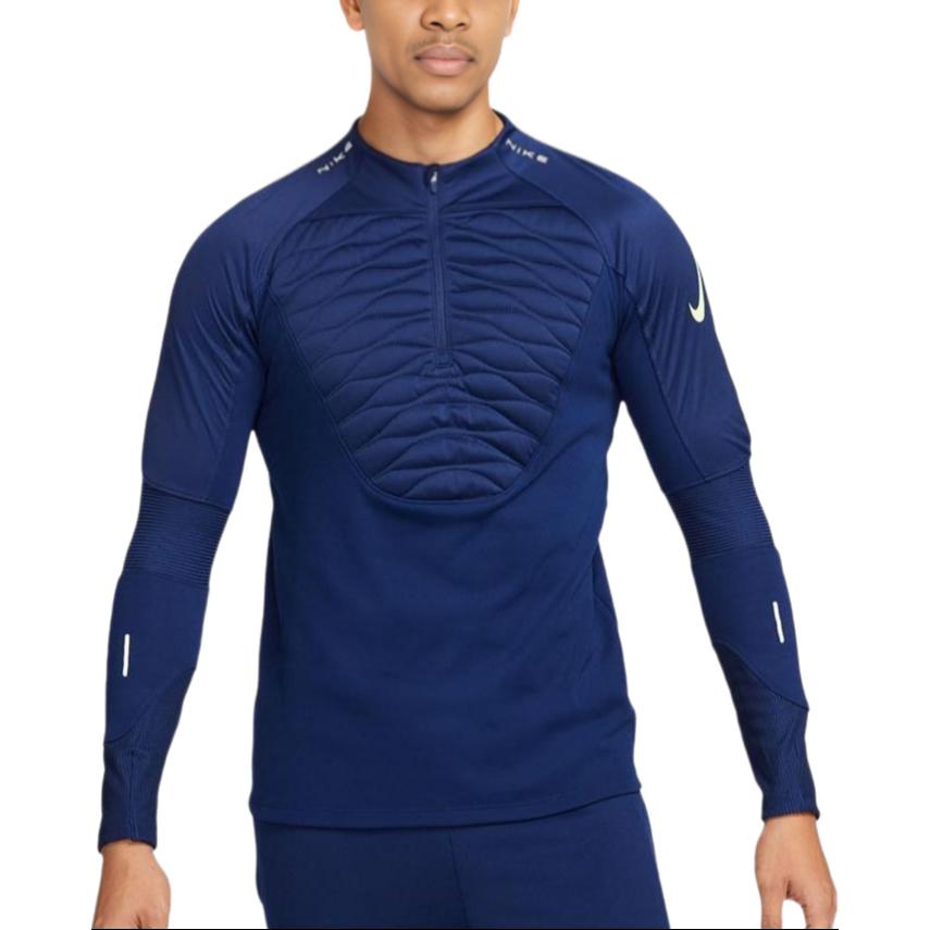 

Nike Сплошной цвет с принтом логотипа, хлопковая толстовка с молнией до половины, мужские топы, синий DC9157-492 S