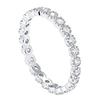Huitan Wedding Band Eternity Rings Women Brilliant Round Zirconia Luxury Engagement Rings Thin Elegant Female Jewelry
