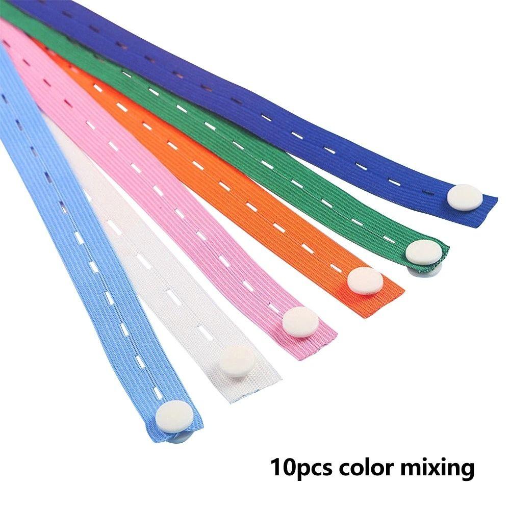 10pcs Flat Binding Strap Nylon Folding Clothes Band Storage Elastic Band  Curtains Storage