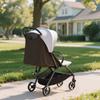 Travel Stroller, Lightweight Pushchair, Compact Buggy with Canopy, Basket and Multi-Position Recline, Light Grey