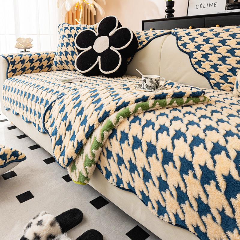 

Подушка для дивана, универсальный кожаный чехол на четыре сезона, зимний утолщенный флисовый осенне-зимний чехол, полотенце 70*70cm