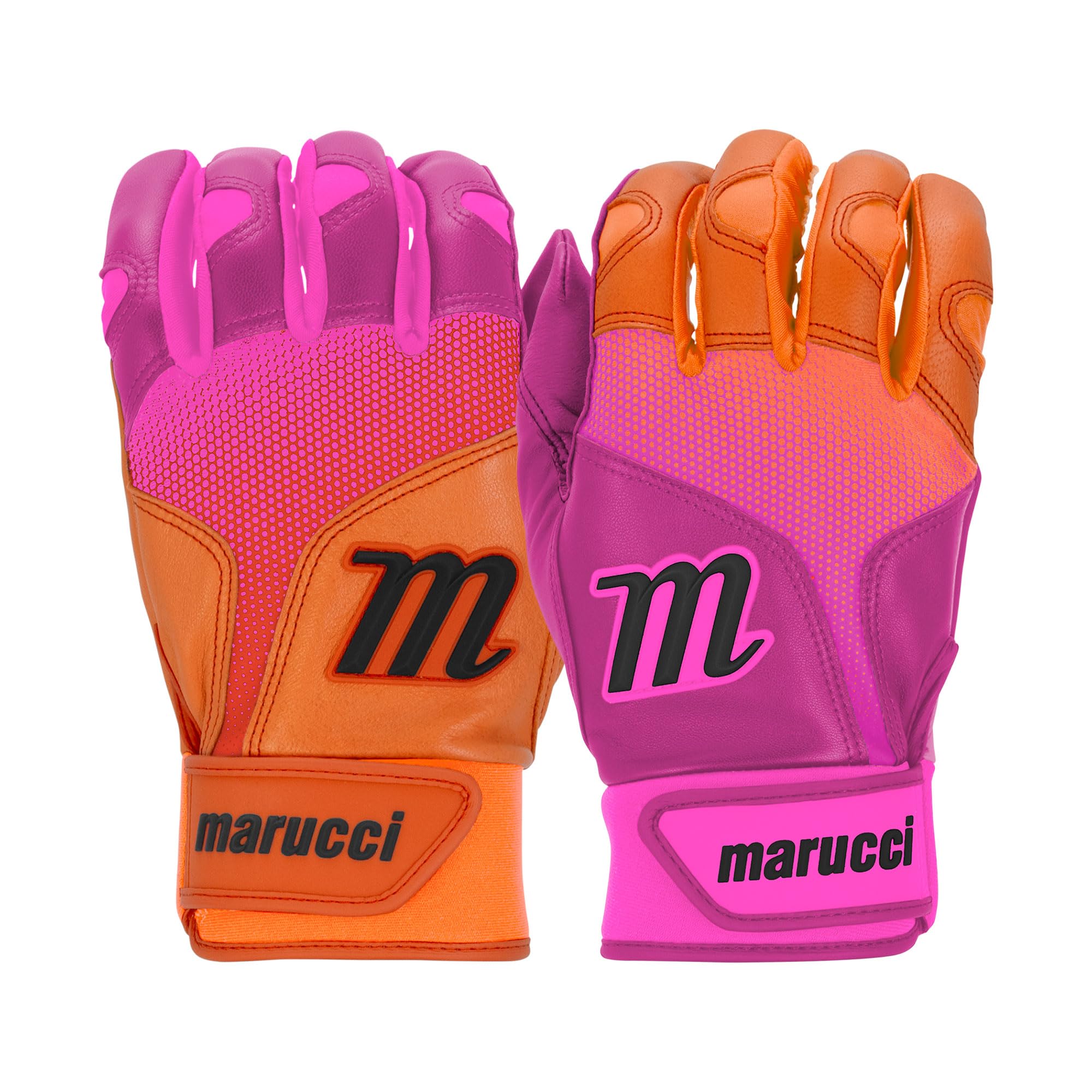 

Marucci Sports PWR Fade Batting Gloves Pink Orange AXXL