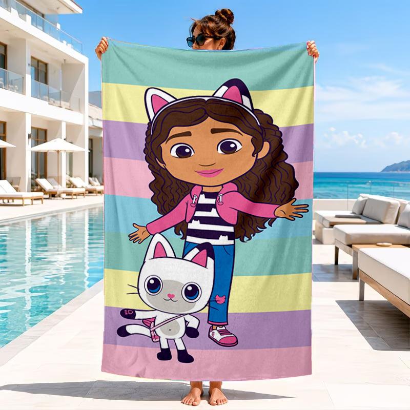 Colorful Friends Dollhouse Beach Towel, Microfiber Beach Towel, Perfect For Pool, Beach, Travel, Home Decor Beach Party Fan gifts