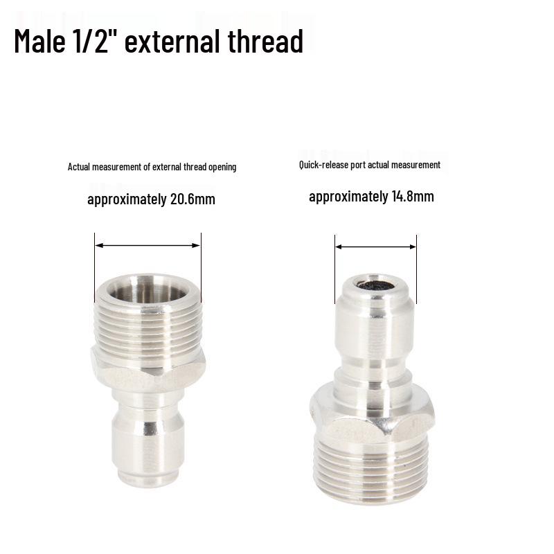 High-Pressure Copper Quick-Connect Water Hose Adapter for Car Washers