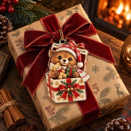 Holiday Gift Exchange Accessories Christmas Forest Animal Ornament, 2D Flat Acrylic Fox Reindeer Squirrel Raccoon in Unique Hanging Ornaments