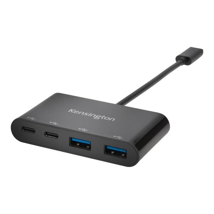 Hub USB - KENSINGTON - CH1000 - 4 Ports USB 3.1 - USB Type C - Externe - Noir