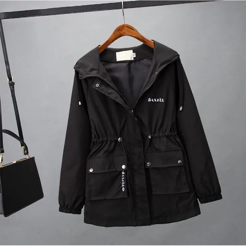 Zesílená větruodolná bunda Dámská krátká univerzální volná větrovka