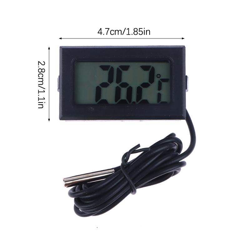 1M Lcd Digital Thermometer With Waterproof Probe Celsius/Fahrenheit Temperature Sensor For Fridge Refrigerator Aquarium