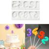 DIY 0-9 Embossed Number Lollipop Silicone Mold Fondant Cake Decorating Tools Sugarcraft Chocolate Cupcake Baking Tool