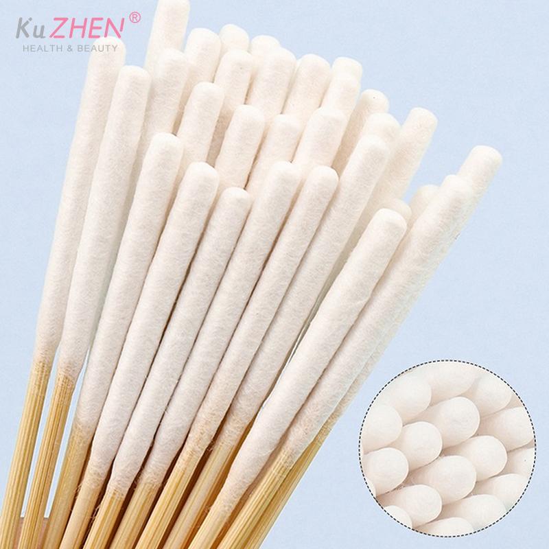 30/90pcs Makeup Cotton Swab Disposable Longer Cotton Swab Brush Lint Free Micro Brushes Wood Cotton Swab Brush Make Up Brushes
