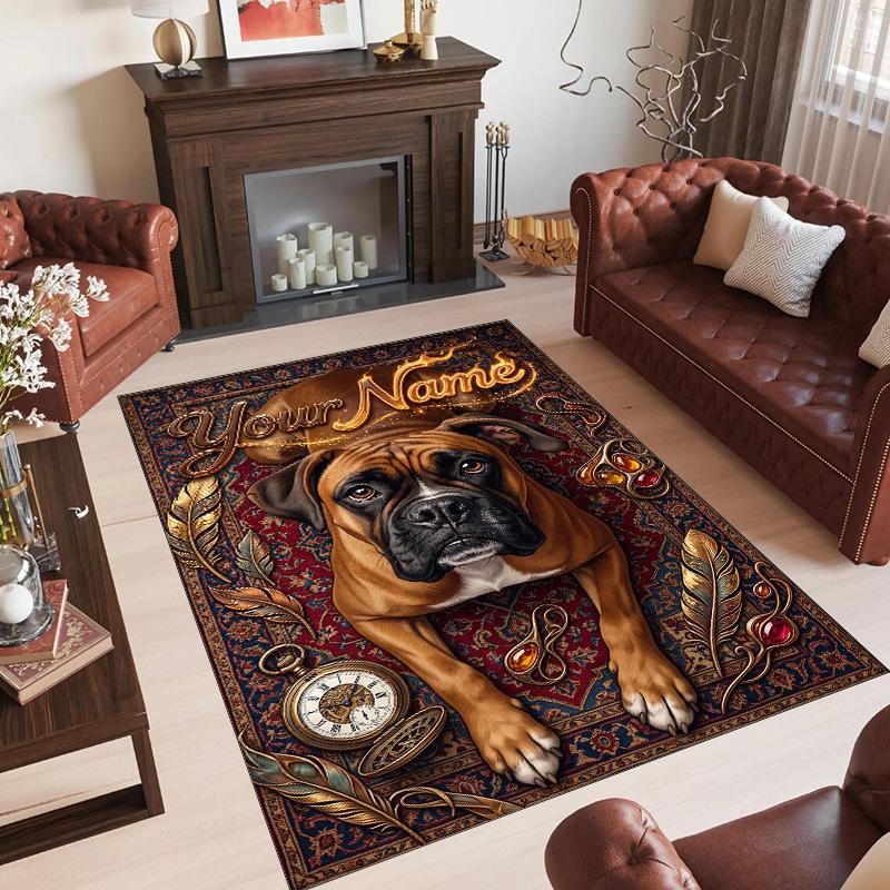 Other Similar Designs Theme Crystal Velvet Rug Personalized Custom Name Text Soft Floor Mat Home Decor