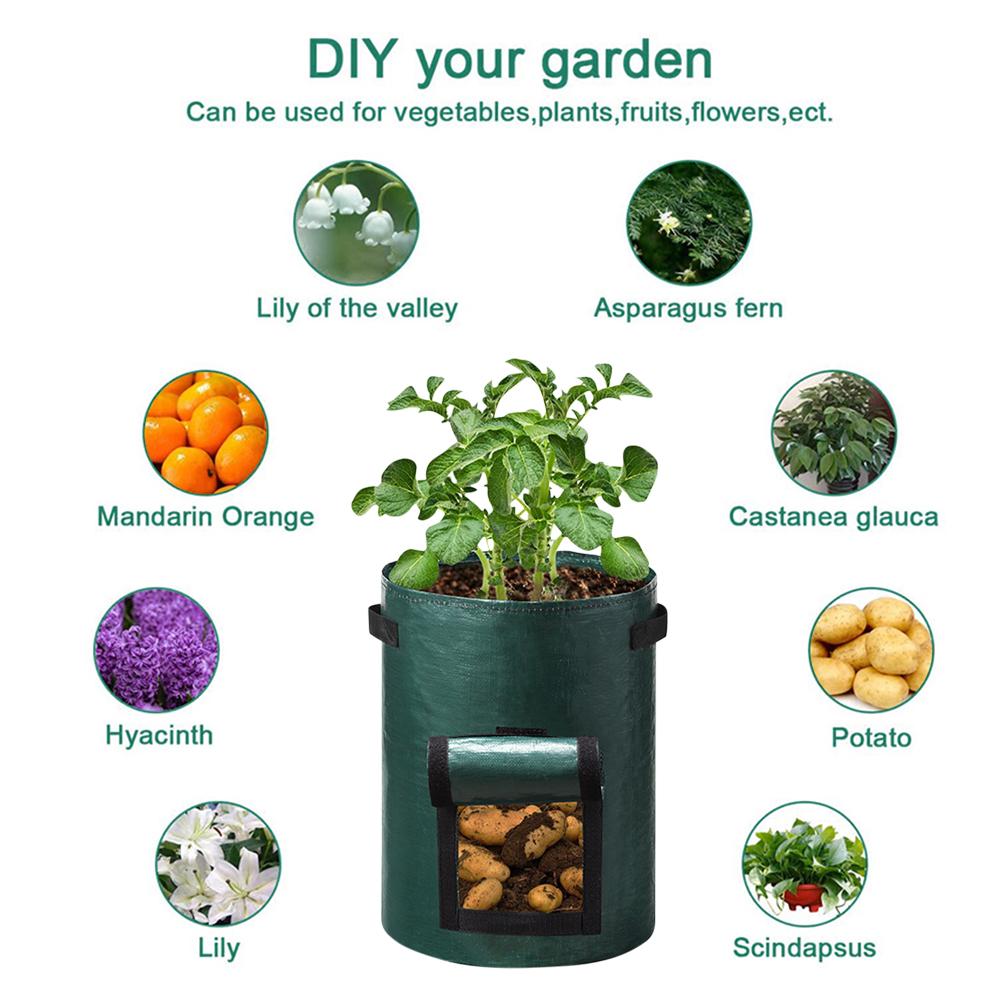 New Thickened Potato Grow Bag PE Vegetable Grow Bags Home Garden Supplies Vegetable Onion Plant Bag Outdoor Garden Pots