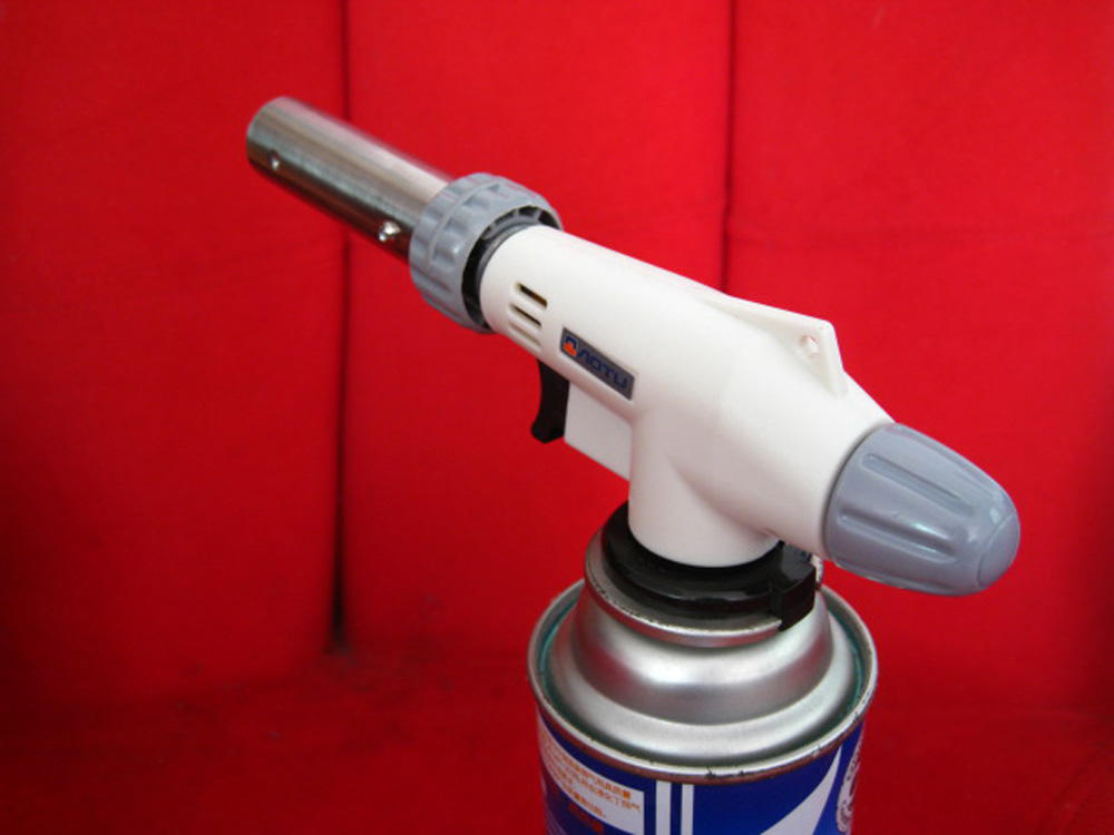 360 degrees  Rotatable Reliable Safe Butane Gas Torch Burner Auto Ignition Camping BBQ Flamethrower Flame