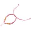 Handwoven Peach Blossom Knot Bracelet with Silver Peace Buckle and Optional Beads