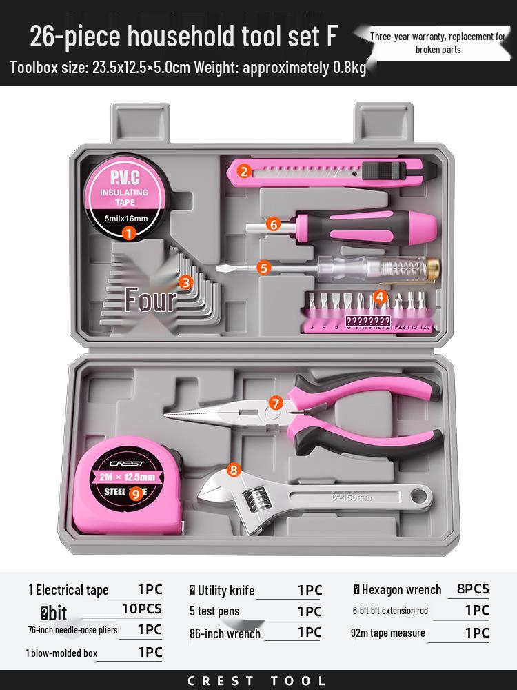 Multifunctional Electrician Toolbox: Complete Hardware & Electric Drill Set