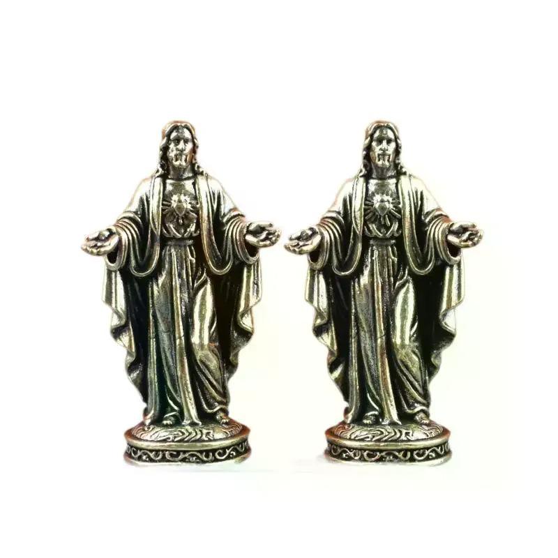 Brass God Statue Handmade Vintage Craft Figurine Retro Ornament For Home Living Room Art Decor Small Copper Collectible Statue