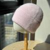Rabbit Fur Knitted Hat for Women In Autumn and Winter Fashion Versatile Warm Ear Protection Hat Showing Face Small Temperament Wool Hat Trend
