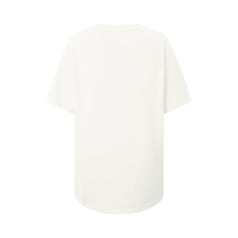 Li Ning Drop Shoulder Sleeve T Shirt Women's Ivory YTSV110-1