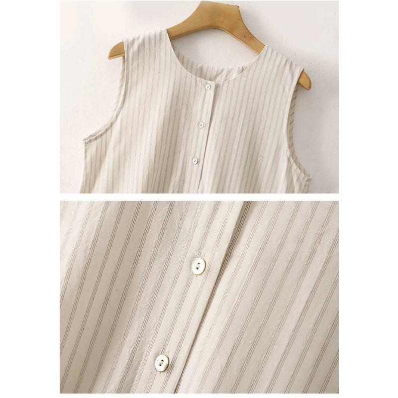 Spring and summer striped loose vest dress