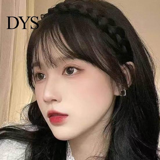 No Odor Wig Headband Realistic Braided Curled Hairpiece Bangs Decorative Natural Fake Hair Accessories