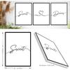 Framed Bedroom Wall Art 36x16”, Sweet Dreams Wall Decor Above Bed Decors, Black Wall Decor for Bedroom (12x16 inches, Set of 3, Framed, Black)
