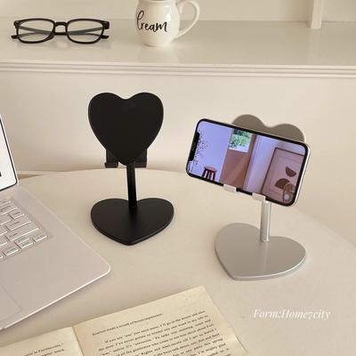 Adjustable Heart-Shaped Phone and Tablet Stand for Watching and Live Streaming On Desktop