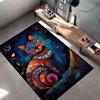 Colorful Abstract Cat Design Rug Non-slip Rug Suitable for Living Room and Bedroom Sofas.