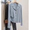 Women's French Style Lapel Knit Cardigan