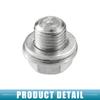A ABSOPRO Universal Car Drain Plug with Gasket Durable M14x1.5 Metal Silver Tone (Set of 5)