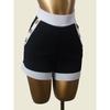 Bajia Color Matching Elegant Knitting Shorts Metal Buttons Summer Foreign Trade Original Order Women's Casual Pants