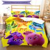 3pcs Custom Name Sunny Bunnies Bedding Set Duvet Cover Closure Includes 1 Duvet Cover & 2 Pillowcases, Soft and Comfortable for All Seasons.