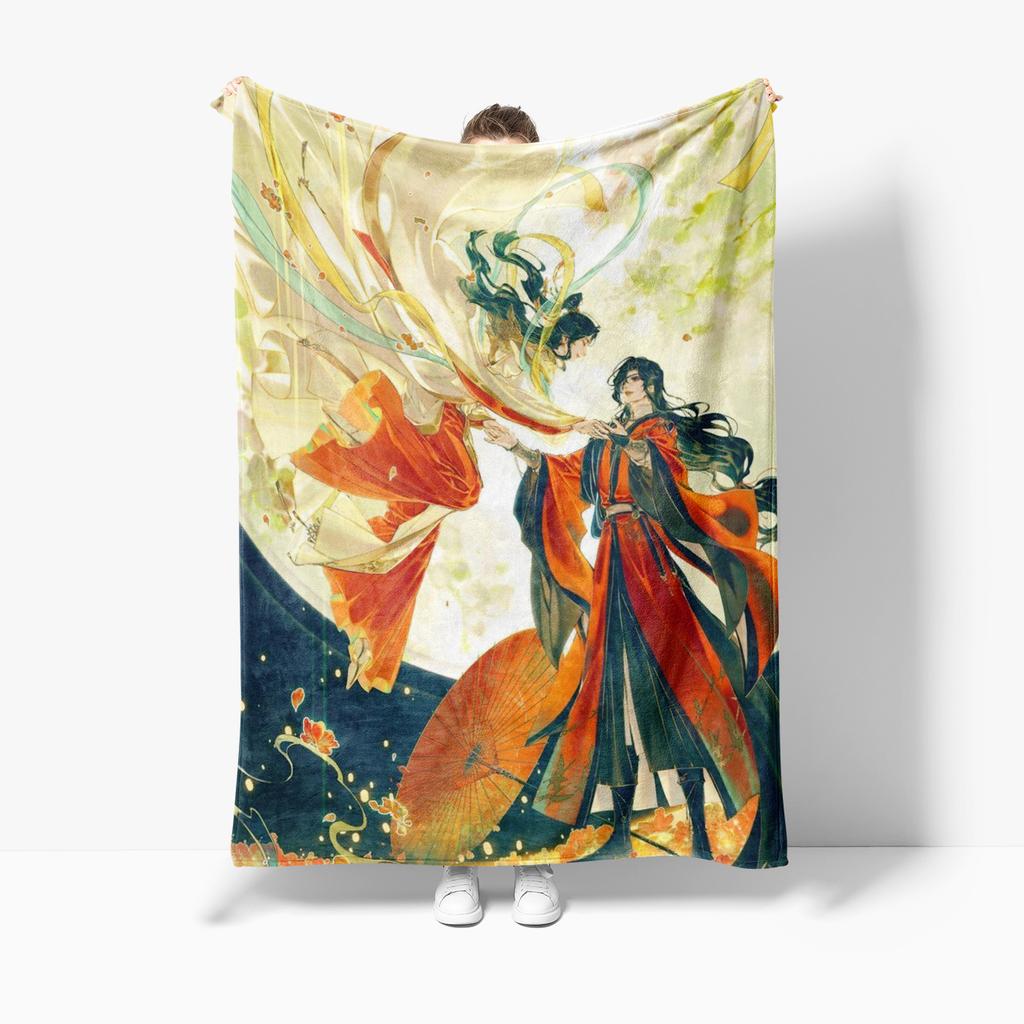 Heaven Official’S Blessing Anime Popular Bl Comics Throw Blanket Sofa Bed Office Nap Blanket Personalized Customized Gifts
