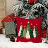 Home Textile Christmas Pillow Cover Xmas Trees Pattern Breathable Cushion Cover Comfortable Christmas Tree Pillow Cover