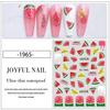 Fruit Pattern 3D Self-Adhesive Nail Stickers: Lemon, Strawberry, Peach Designs