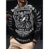 Men's Autumn 3D Cross Print Crew Neck Long Sleeve T-Shirt