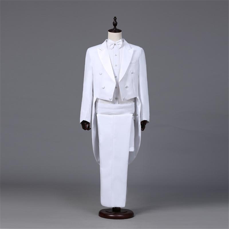 Men's Fit Suit Choral Suit Suit Stage Performance Jacket + Pants 2 Piece Set