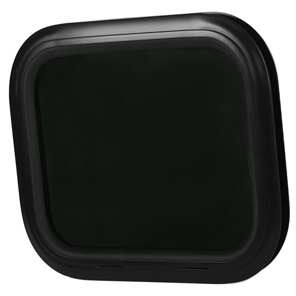 RV Pevné okno 500 X 350 mm Černá slitina hliníku Kulatý roh Sklo S upevňovacím kroužkem Pro přívěs Obytný vůz Pro stěnu