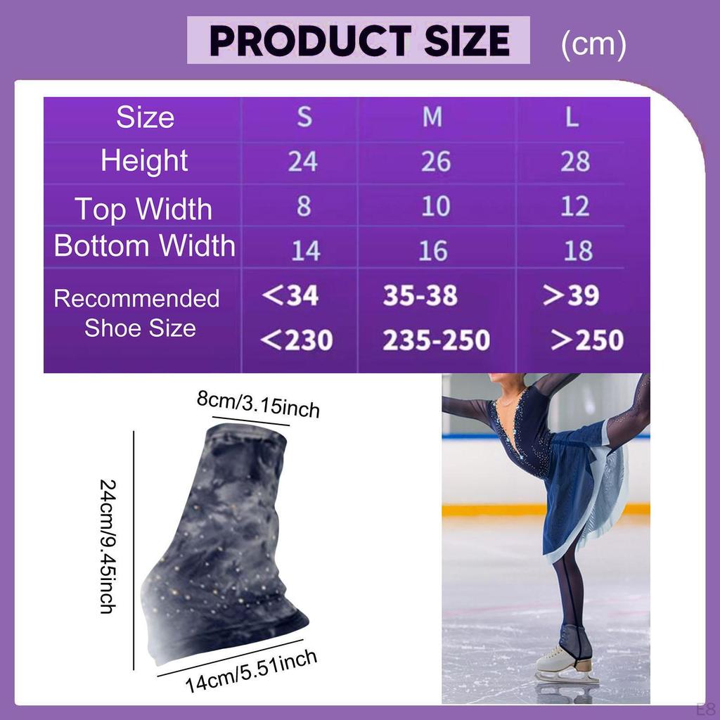 Figure Skating Leg Warmers Anti Slip, Fashion, Decoration, Elastic Cover Clothing Accessories