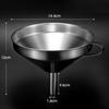 Kitchen Funnel Stainless Steel Cooking Supplies Oil Food for Filling Bottles with