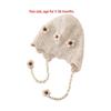 Thick Warm Lining Earflap Hat Knitted Design Infant Ear Protection Cap  For Baby Girls