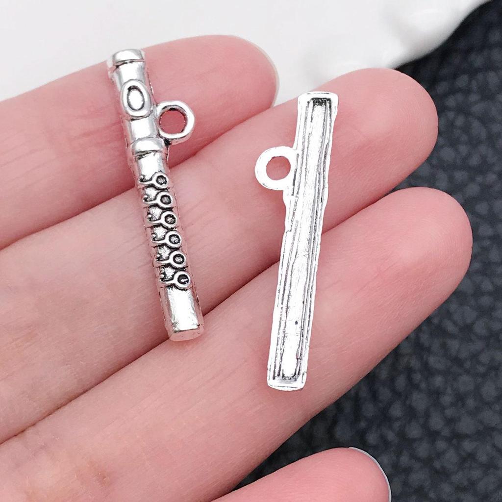 Mixed 30-Piece Musical Instrument Alloy Pendant Set with Guitar, Notes, and Mini Music Jewelry Accessories