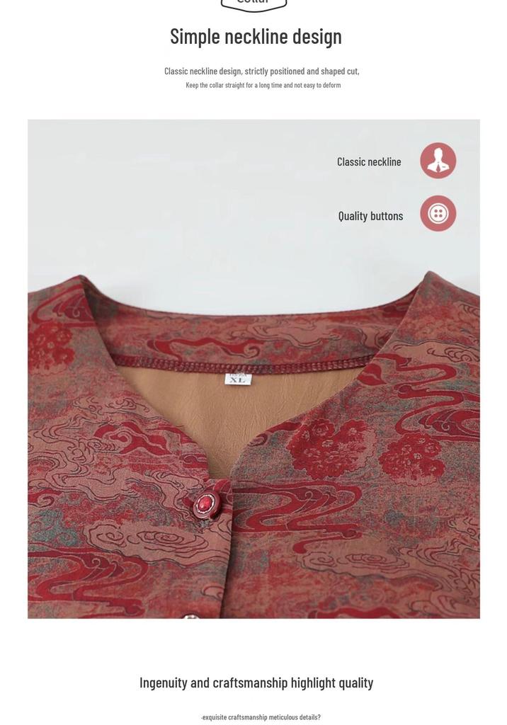 Grandma's Summer Ice Silk Short Sleeve Set for Women: Cool, Comfortable Shirts for Middle-Aged and Elderly Ladies