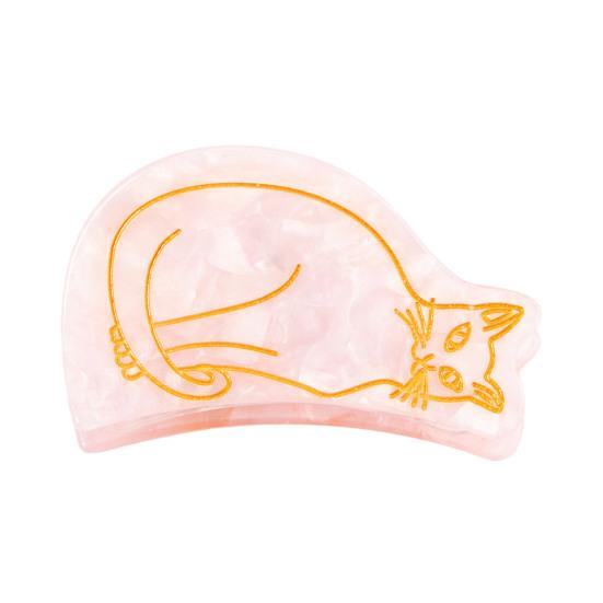 Haarkralle Cartoon-Katze Design Hinterkopf Haarspange Anti-Rutsch-Zähne Starker Halt Haifisch-Haarklammer Vielseitiges Haaraccessoire
