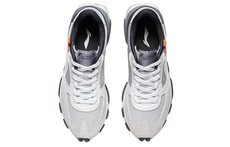 Li Ning Classic Cushioning Low Top Sports Casual Shoes Men's Gray White AGCS093-1