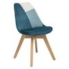Scandinavian Style Chair "Baya Patchwork" Atmosphera - Blue