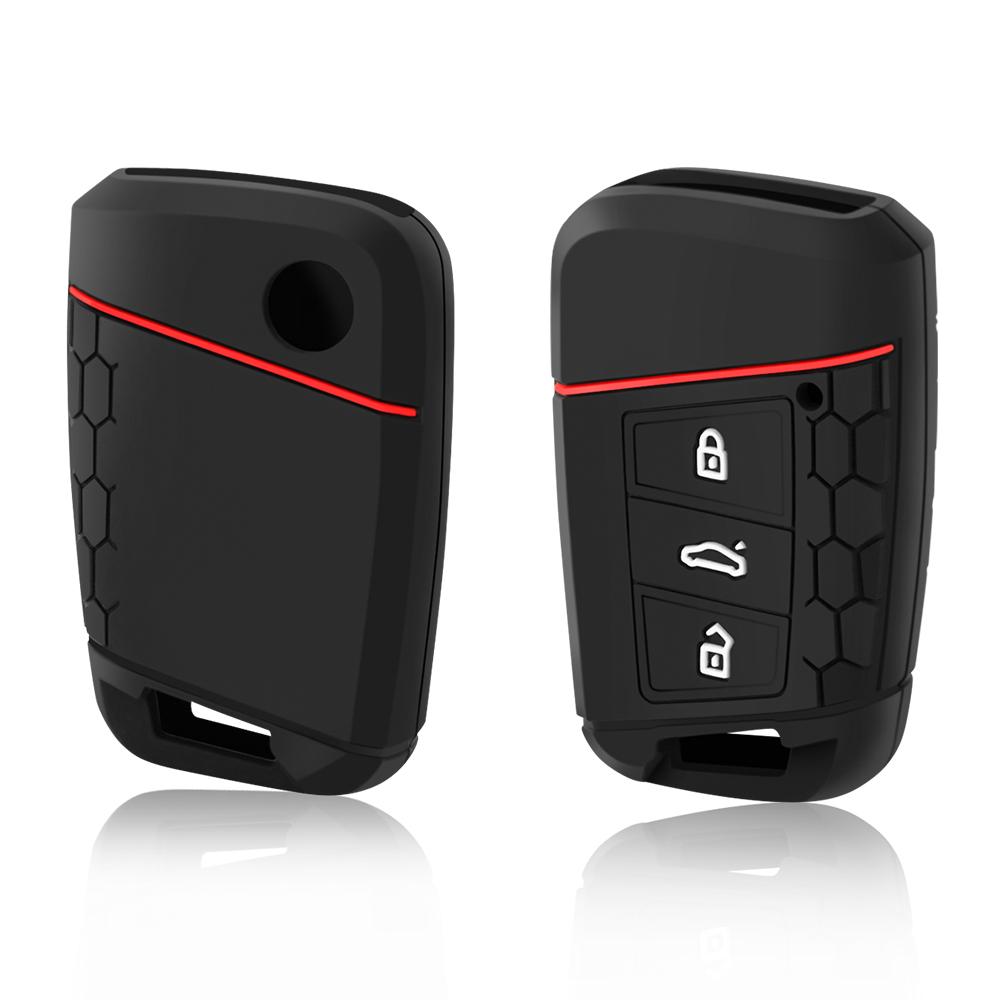3 Button Silicone Remote Car Key Case Cover For VW PASSAT B8 Skoda Kodiaq Superb A7 Car Keyless Fob Shell Holder Protector