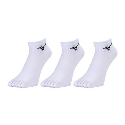 Juego de Calcetines Deportivos de Cinco Dedos, Tallas 3 Pares, Longitud, 32JXB202, Unisex, Blanco/Negro, 23-25cm
